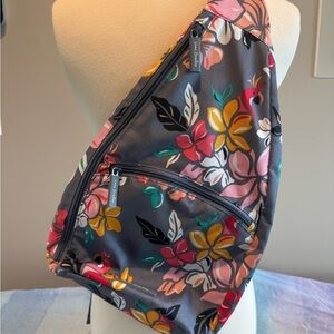 Vera Bradley Gray and Pink Floral Backpack